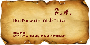 Helfenbein Atália névjegykártya